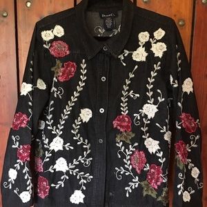 Ladies Black Denim Blazer